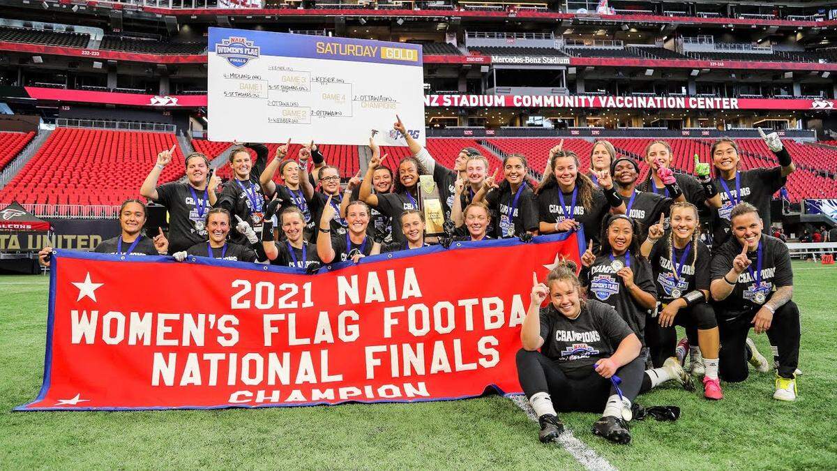 Ottawa University began its dynasty in 2021, winning the first NAIA women’s flag football championship over 14 other programs in the country.