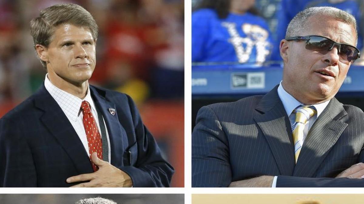 Clockwise from top left: Clark Hunt, Dayton Moore, Kathy Nelson and Peter Vermes.