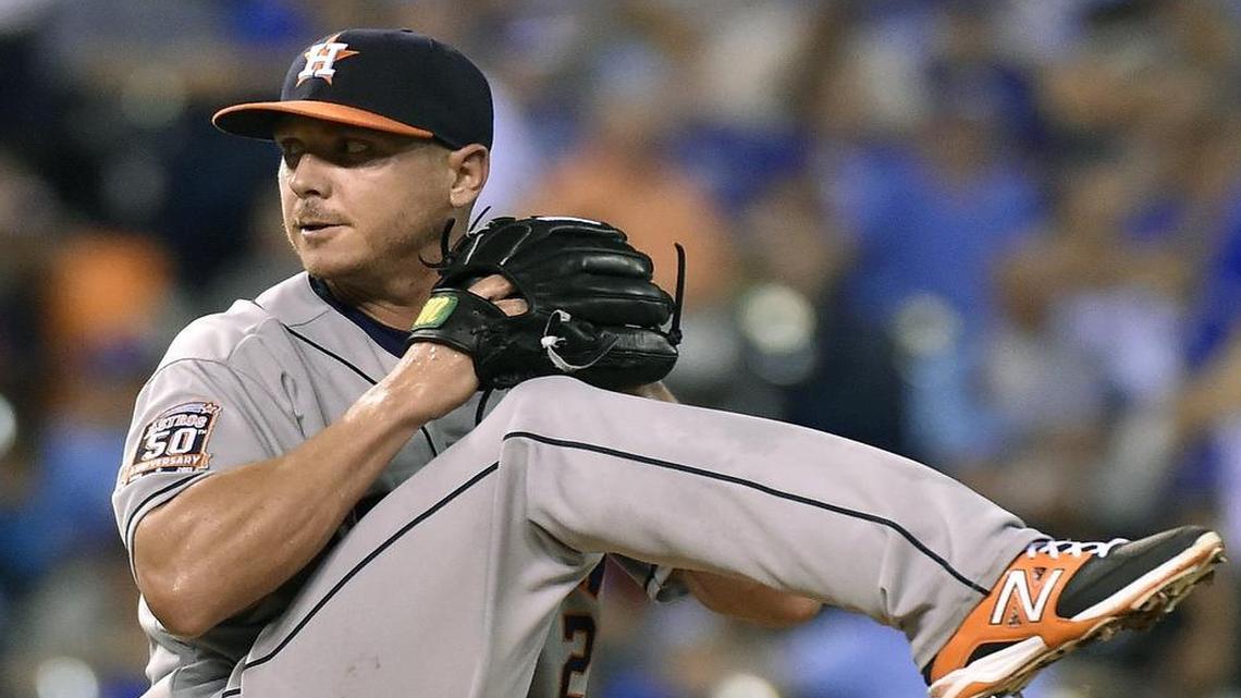 
Pitcher Scott Kazmir had his premier stuff working for him in his debut for the Houston Astros on Friday night against the Royals at Kauffman Stadium.
