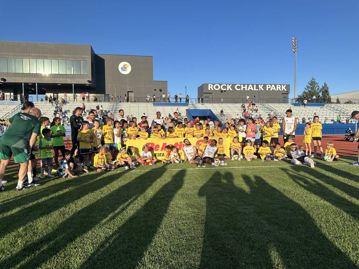 The University of Kansas and Lawrence communities have embraced the Algerian national soccer team during its FIFA World Cup journey. Players and fans were able to mingle at an open practice on Thursday, June 11, 2026 at Rock Chalk Park in Lawrence.