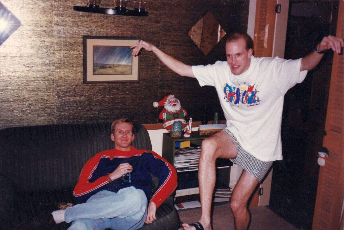 Eric and Grant Wahl grew up in Mission, Kansas, the sons of teachers in the Shawnee Mission School District. They watched German soccer when they were kids; it was among the brothers’ first exposure to international football. This picture was taken on New Year’s Eve 1996.