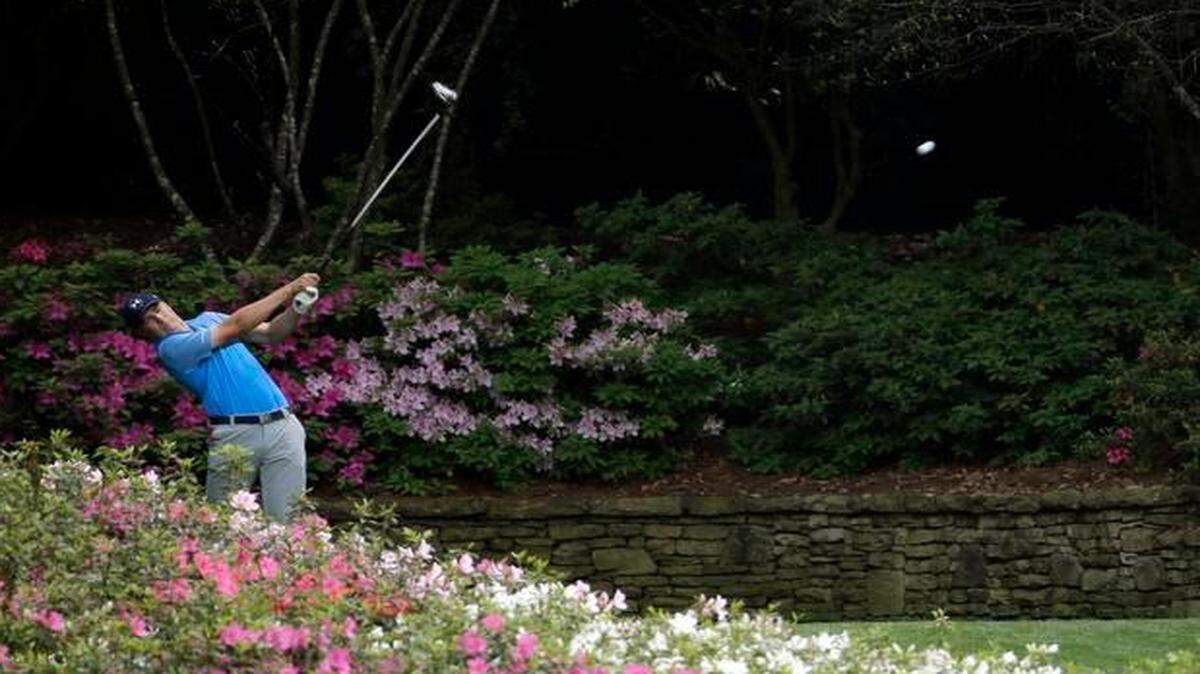 
Jordan Spieth teed off on the 13th hole during the first round of the Masters golf tournament Thursday.
