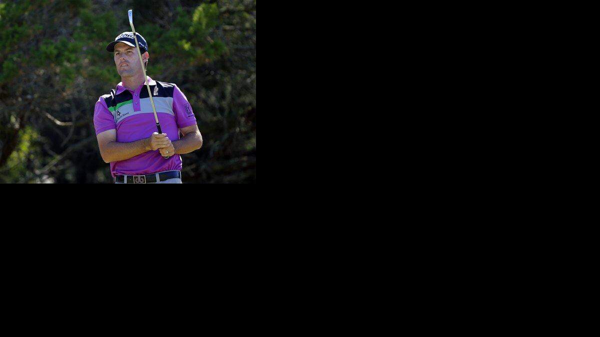 
Robert Streb hits off the second tee during the final round of the McGladrey Classic golf tournament on Sunday in St. Simons Island, Ga. 
