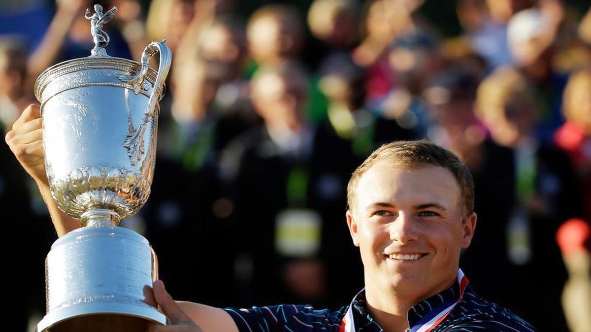 
“I’m still amazed that I won, let alone that we weren’t playing tomorrow,” Jordan Spieth said of his victory Sunday in the U.S. Open over Dustin Johnson. “So for that turnaround right there, to watch that happen, I feel for Dustin, but I haven’t been able to put anything in perspective yet.”
