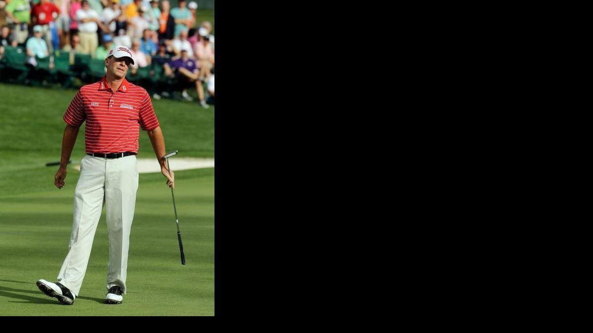 
Steve Stricker (above) played with fill-in Jeff Cox, who shot a 77.
