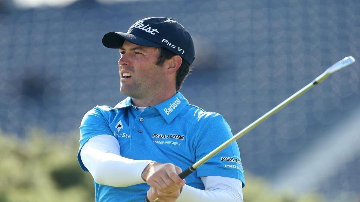 
Robert Streb watched his shot from the 9th tee on Friday.
