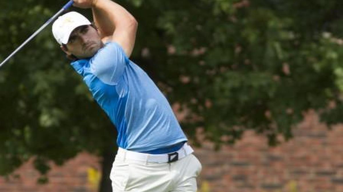 UMKC’s Antonoine Rozner shot 1-under 71 Tuesaday and is tied for the lead after two rounds of a NCAA regional tournament in Stillwater, Okla.