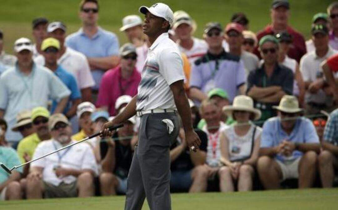 
Tiger Woods had a tough time on the greens on Thursday at the Masters.
