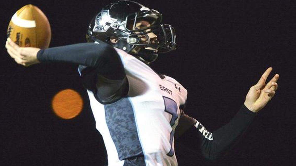 
Shawnee Mission East quarterback Gunnar Englund
