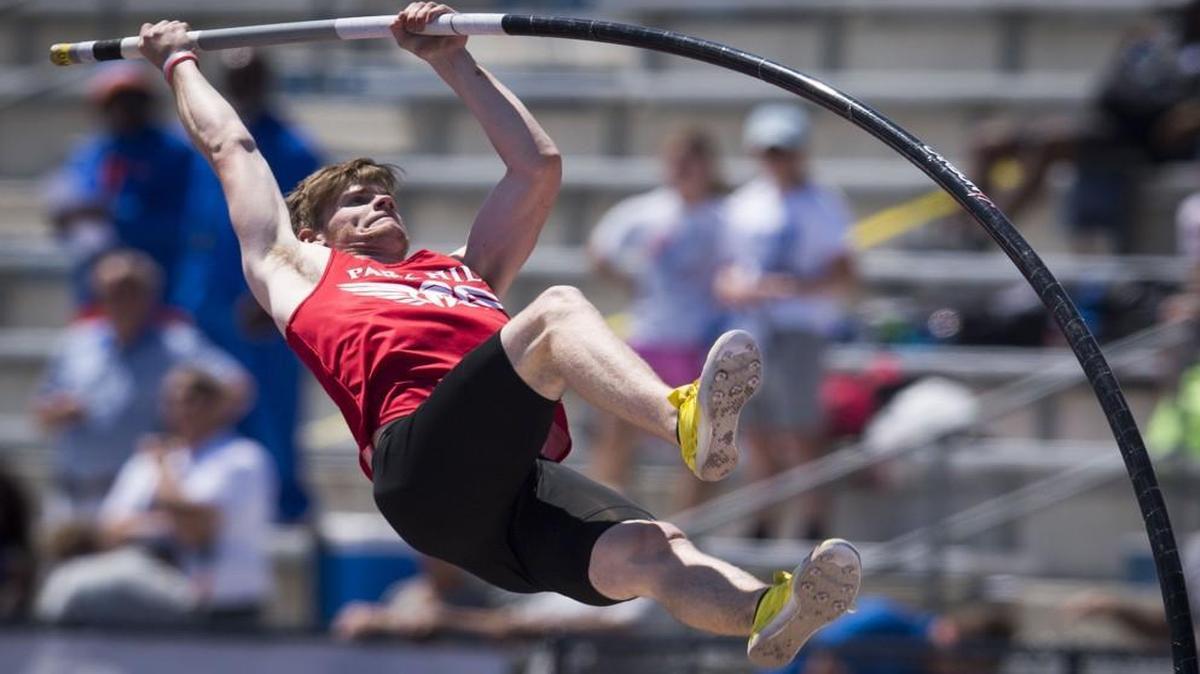 Park Hill senior Christopher Nilsen cleared the bar at 17 feet, 6 1/2 inches Saturday to set a new Kansas Relays record that had stood since 1980. He nearly did one better, too. Nilsen, who set the Missouri state-meet record last spring, only slightly clipped the bar in an attempt to clear 18 feet.