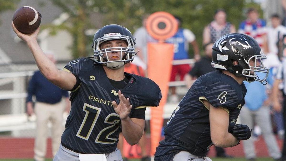 Raymore-Peculiar’s Grant Ardito got off a quick pass completion in a game earlier in the season.