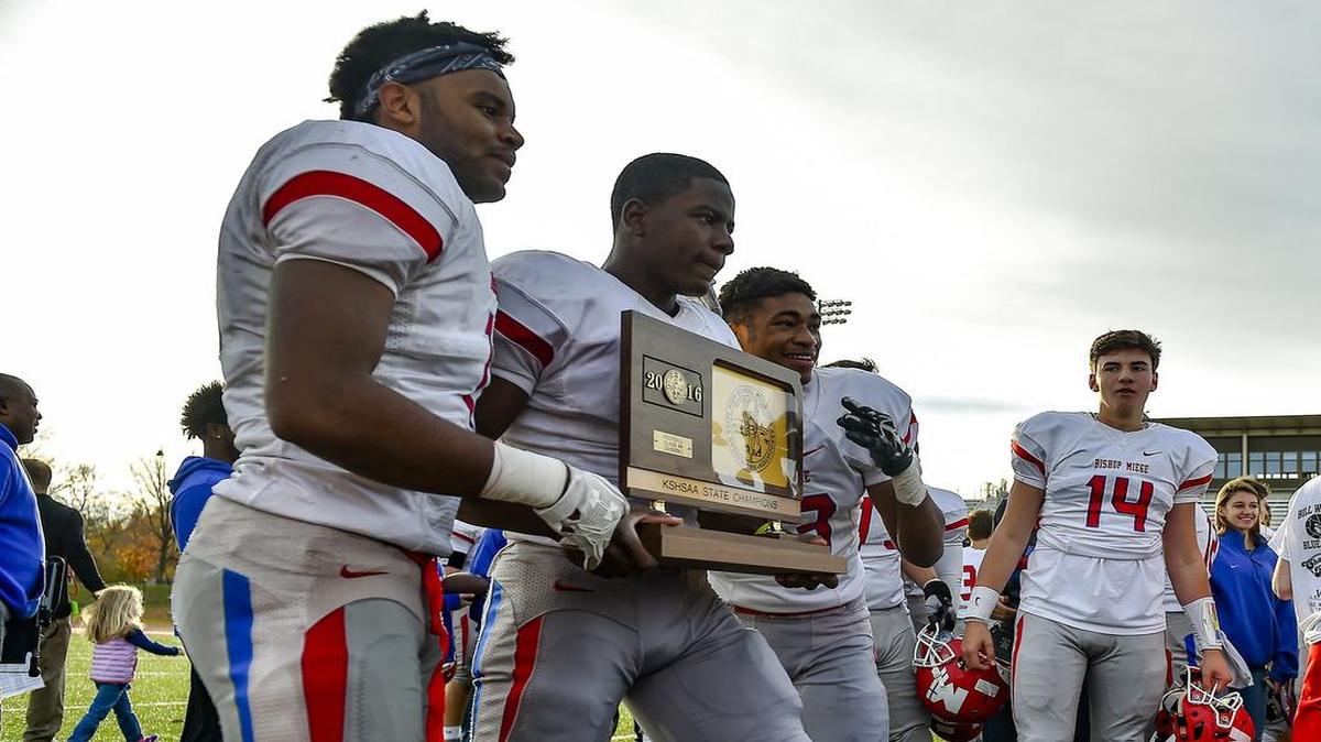 Bishop Miege won the Kansas Class 4A-DI state championship in football in November.
