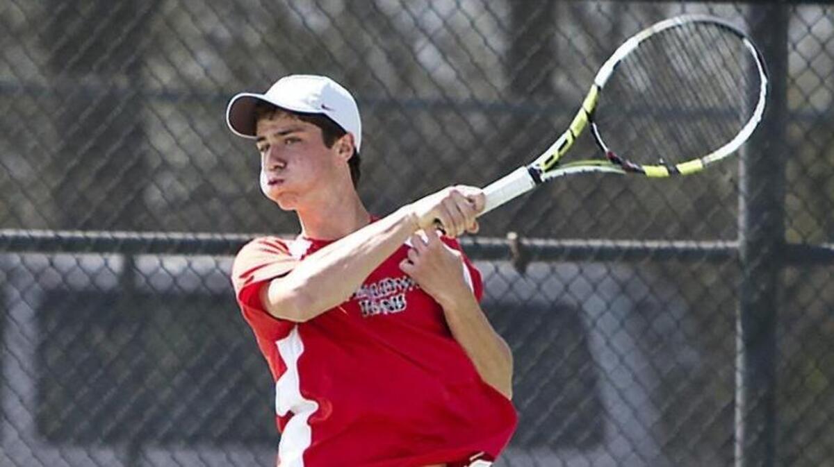 Max Kurzban of Blue Valley West advanced to the quarterfinals of the Kansas 6A state tennis tournament.