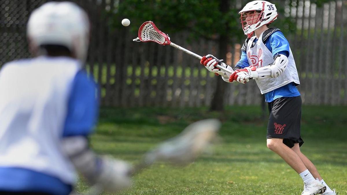
William Esrey practiced with the Pembroke Hill High School lacrosse team last week.
