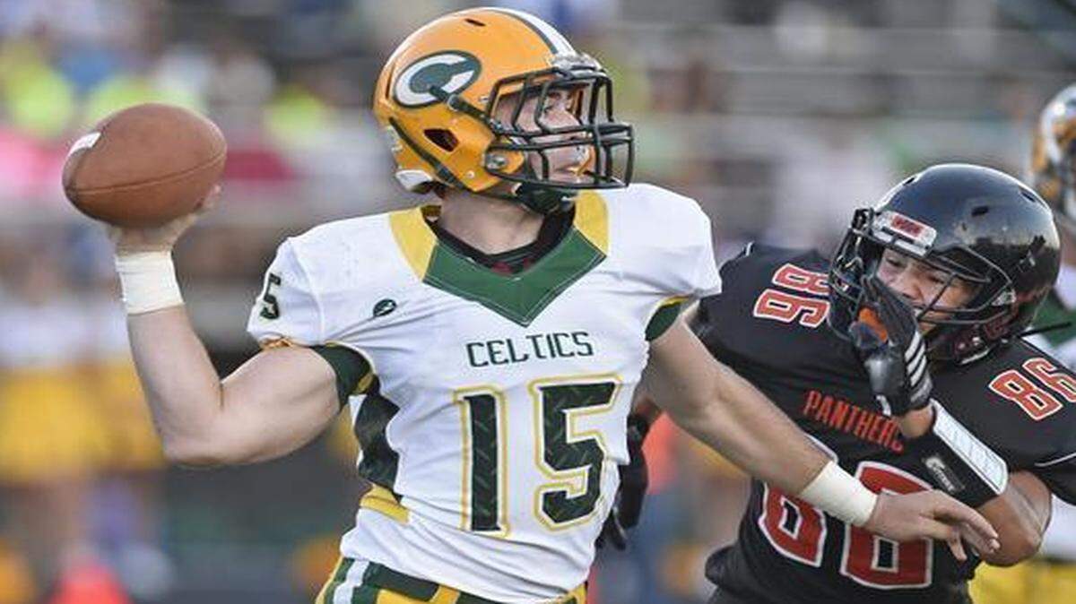 
O’Hara High School quarterback Michael Briggs threw for 22 touchdowns, ran for 13 more and set the O’Hara school record with 4,772 career passing yards.
