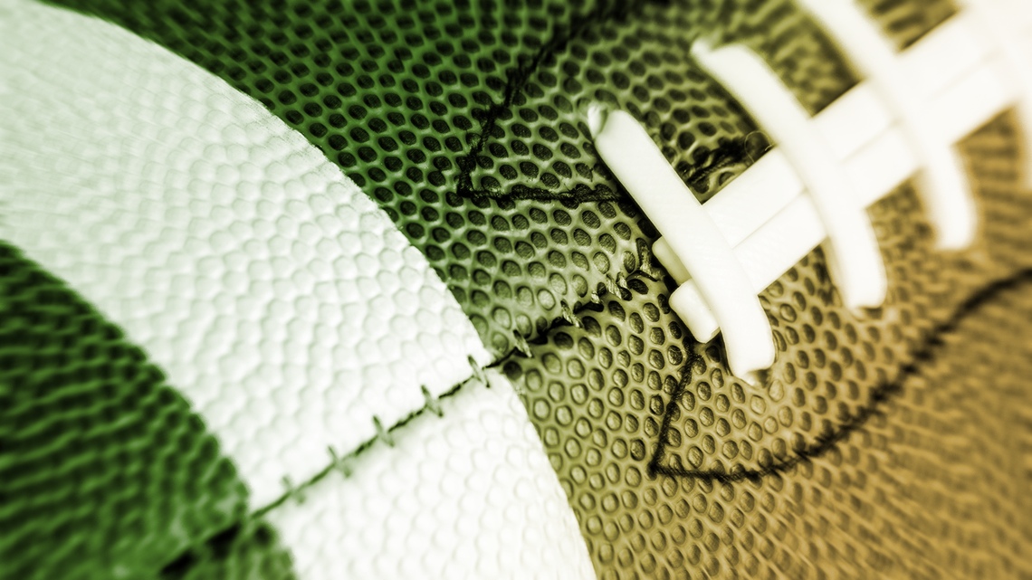 Stock image of a football.