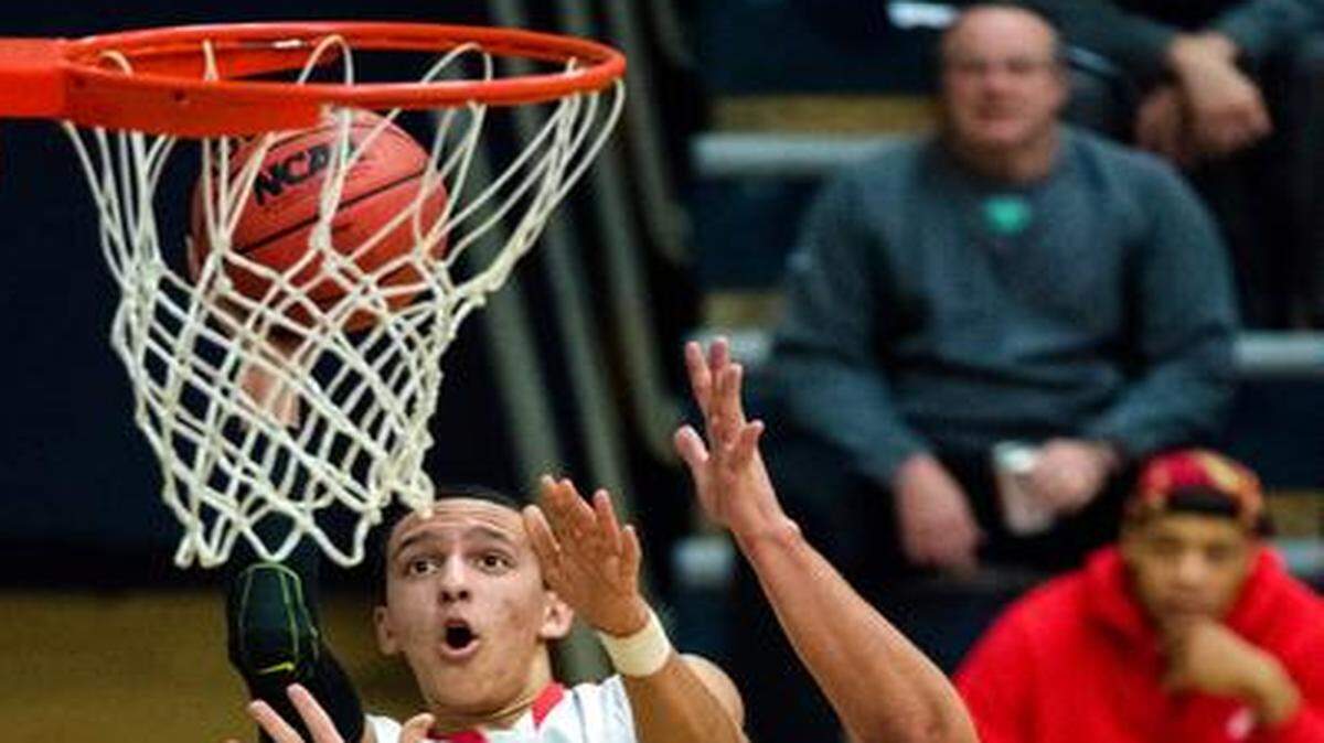 
Park Hill’s Landry Shamet had a strong first half in Friday night’s game.
