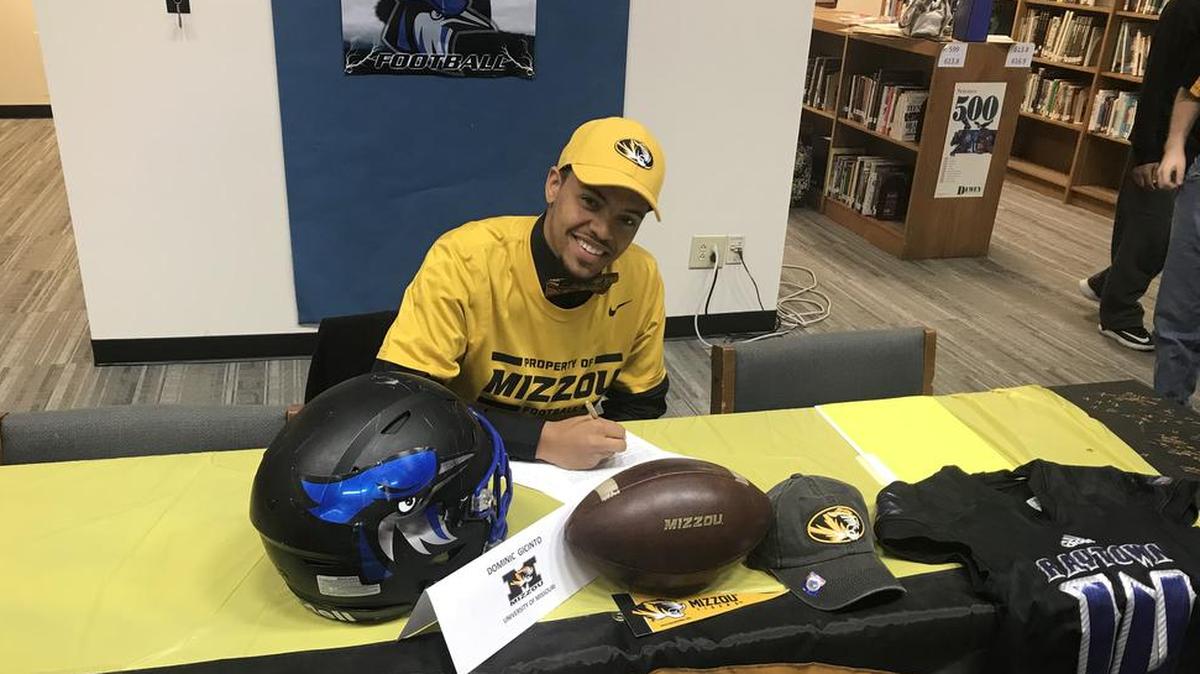 Raytown senior wide receiver Dominic Gicinto, who signed with Missouri, caught 85 passes in his senior season.