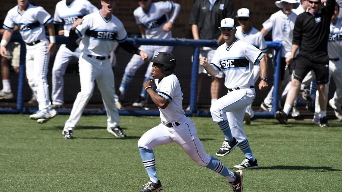 As his teammates jumped out of the dugout to start the celebration, Shawnee Mission East’s Philip Cole headed for home to score the run that would clinch the Kansas State High School 6A Championship game over Lawrence Free State on Saturday in Lawrence. The Lancers won, 4-3 in the bottom of the ninth inning.