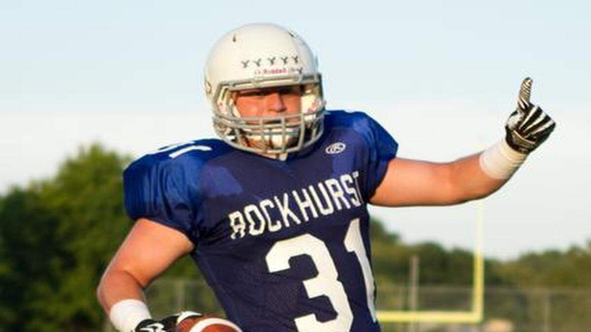 
Fullback Jimmy Dixon scored Rockhurst’s first touchdown on Friday night against Webb City. Things didn’t go so well the rest of the game for the Hawklets. 
