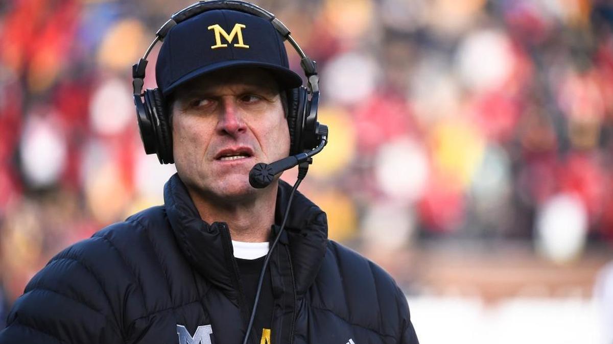 Michigan coach Jim Harbaugh will hold satellite camps June 15 at Pittsburg State University and Blue Springs South High School.