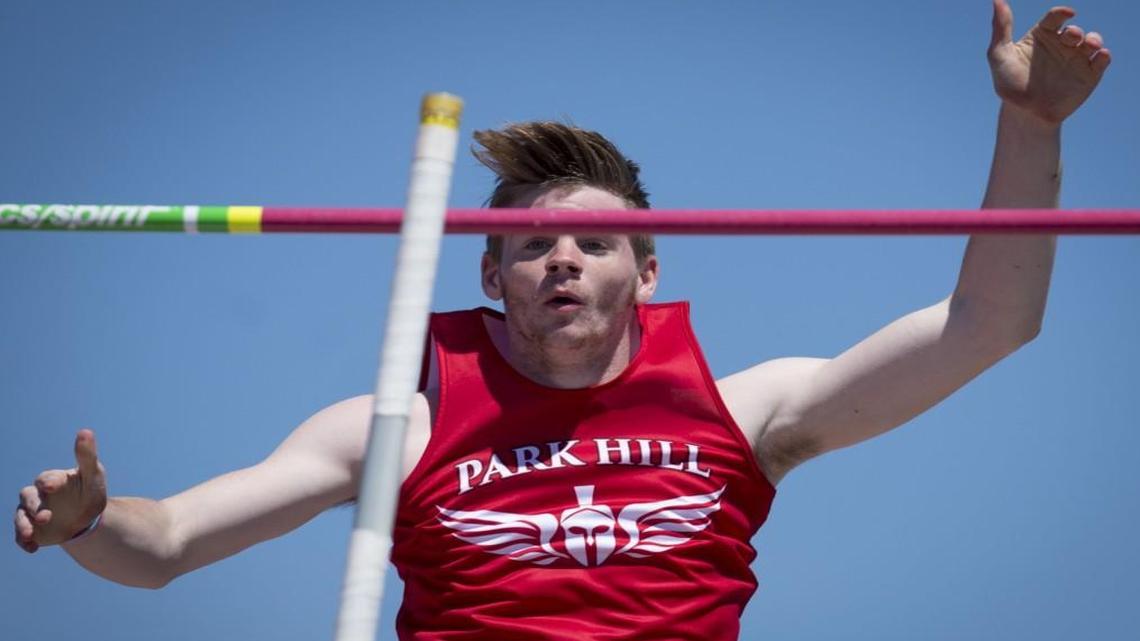 Former Park Hill High School pole vaulter Chris Nilsen cleared the bar during the Kansas Relays last year.