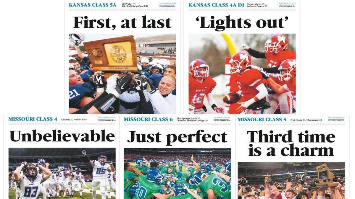 Download our commemorative posters for the five Kansas City-area high school football state champions.
