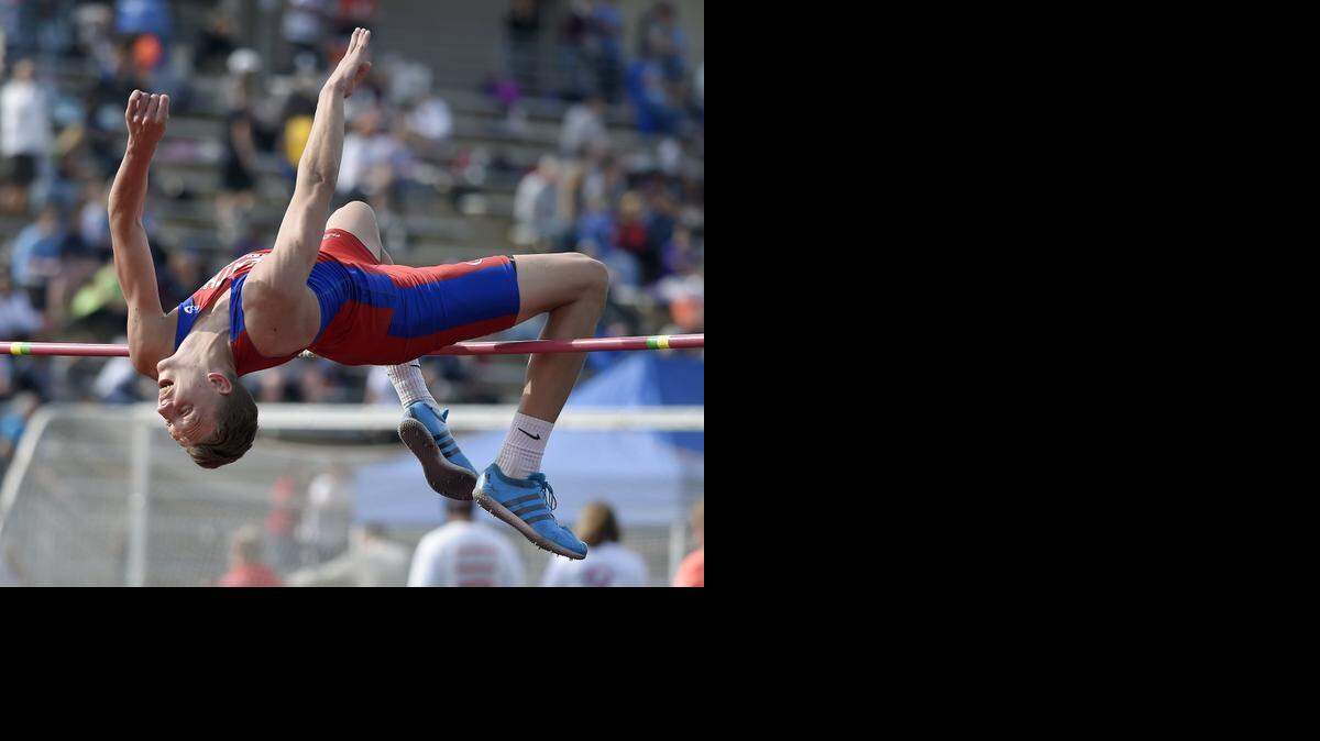 
Olathe North High School high jumper Sam Price cleared 6 feet, 2 inches during last week’s Spring Classic track and field meet at Blue Valley Northwest High School.
