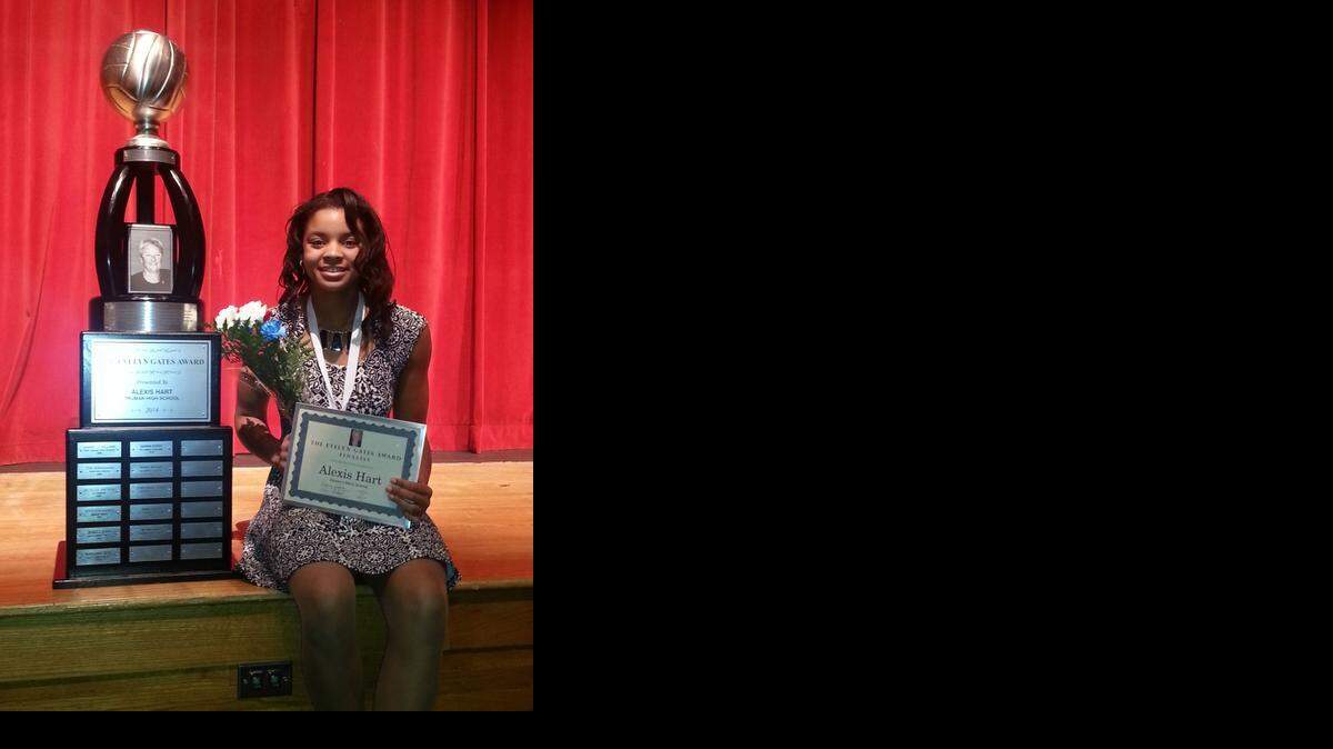 Lexi Hart was given the Evelyn Gates Award for volleyball at a surprise ceremony Thursday.