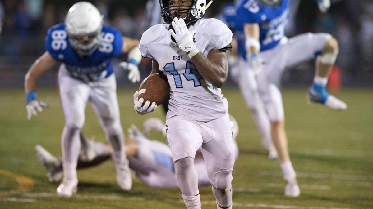 Running back Nigil Houston and Shawnee Mission East face a key Sunflower League showdown against Lawrence this week.