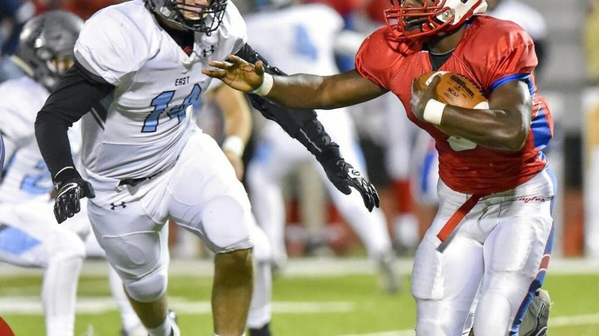 Blue Springs South will play at Olathe North (pictured) in one of the Missouri-Kansas matchups.