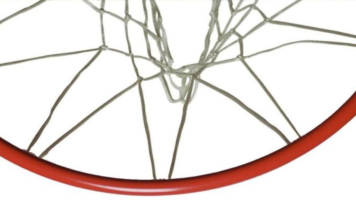 A basketball hoop and net.