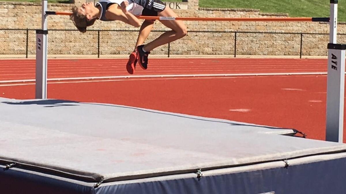 Carlie Queen of Summit Christian Academy clears the bar on her way to a third-straight Missouri Class 2 girls state high jump title last season. Queen holds the Class 2 state meet record and aims to break the all-class mark of 6 feet that has stood since 2000.
