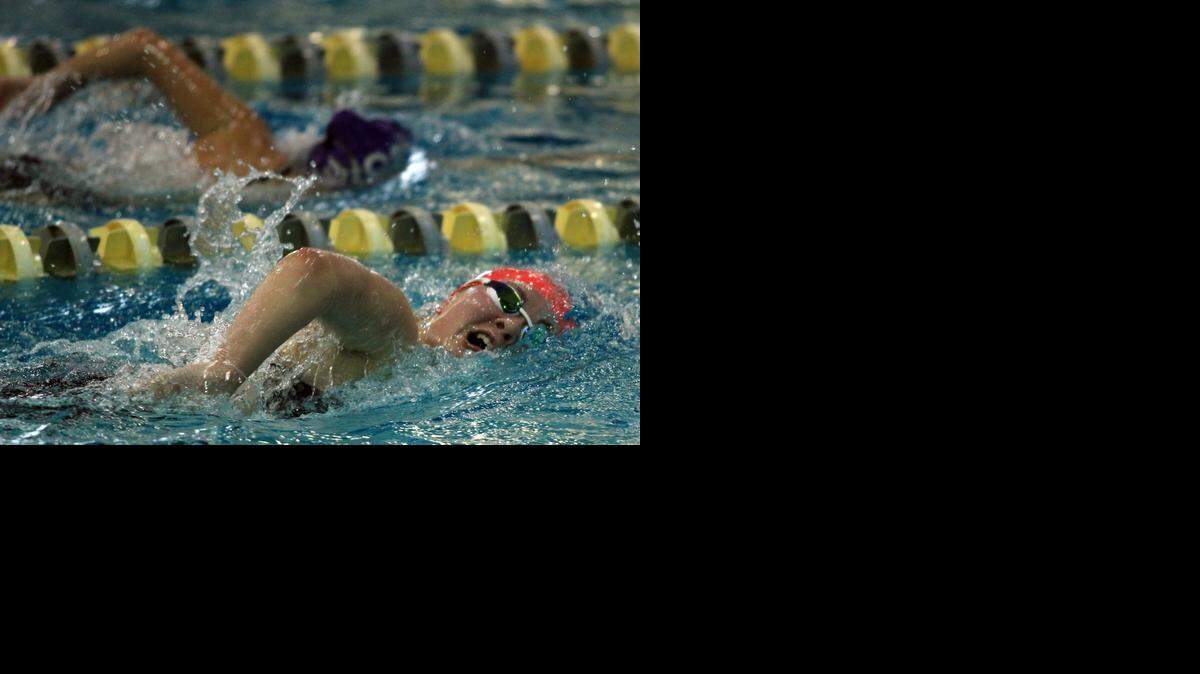 
Marie Kurucz of Blue Springs High School and Meredith Oswald of Notre Dame de Sion competed in the 500-yard freestyle on Saturday at the Kansas City Classic at the Henley Aquatic Center. Kurucz placed 12th and Oswald was 11th in the event.
