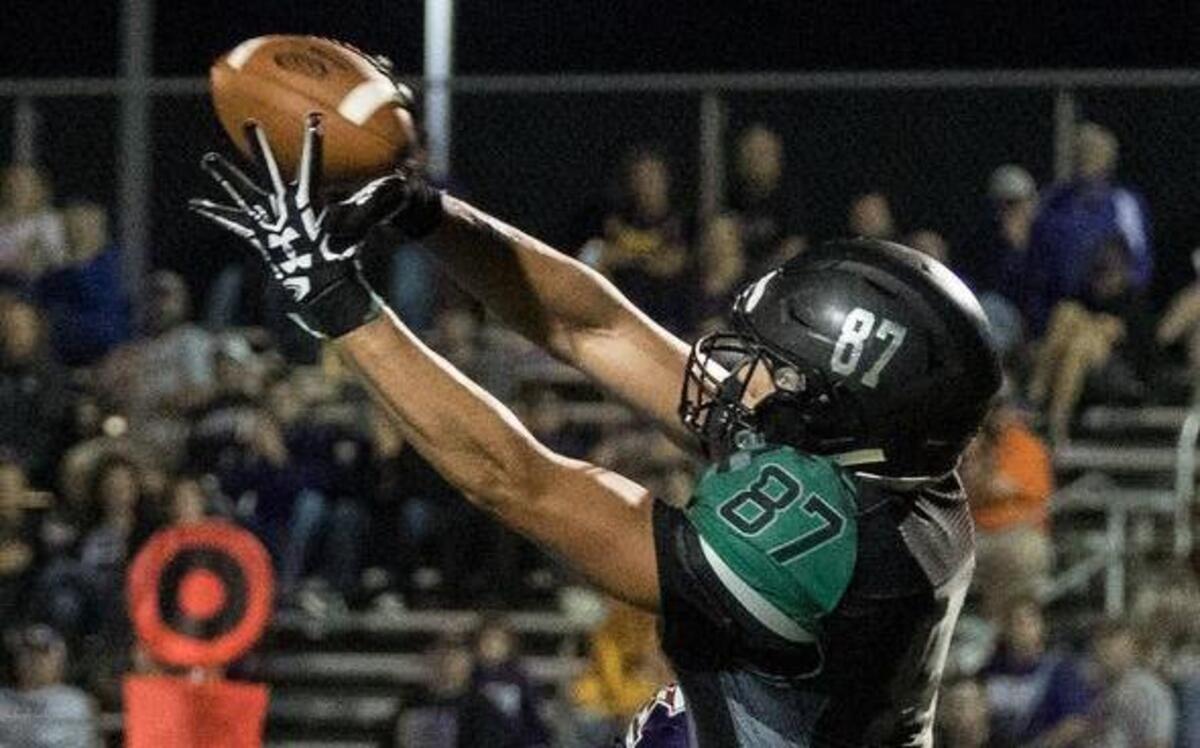 Staley tight end Zach Elam made a nice grab in the 42-0 victory over Kearney on Friday night.