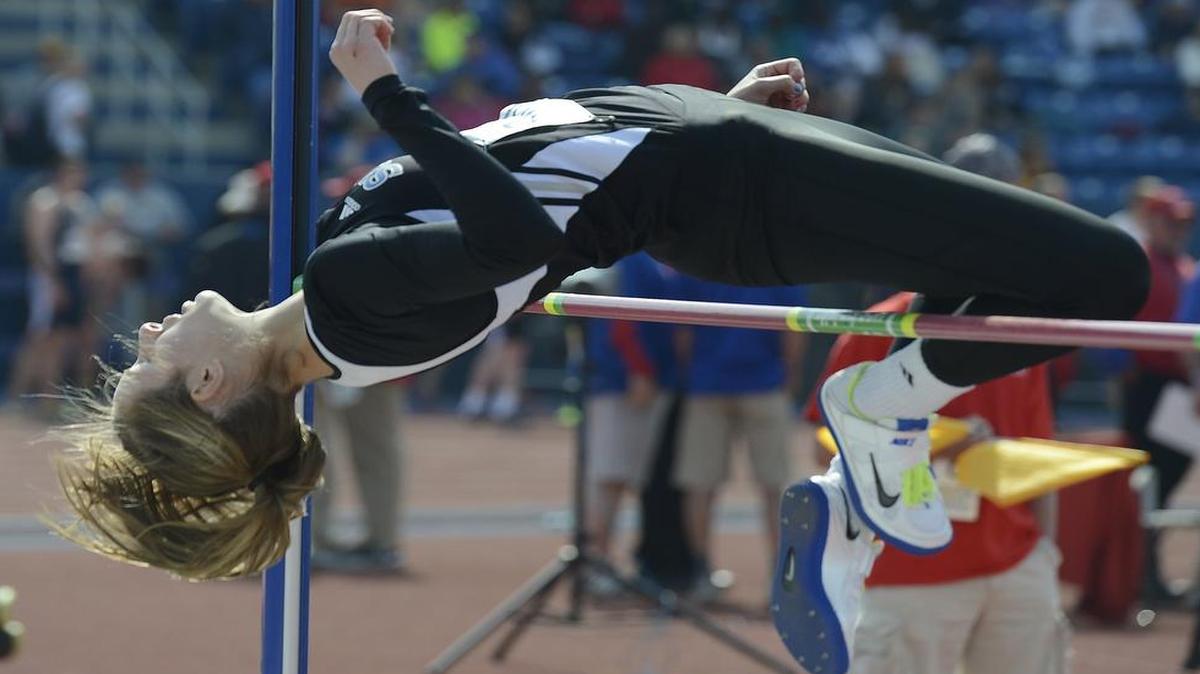
Carlie Queen of Summit Christian Academy, seen here competing at the Kansas Relays, is the Class 2 high jump defending state champion and will contend for another state title this week.
