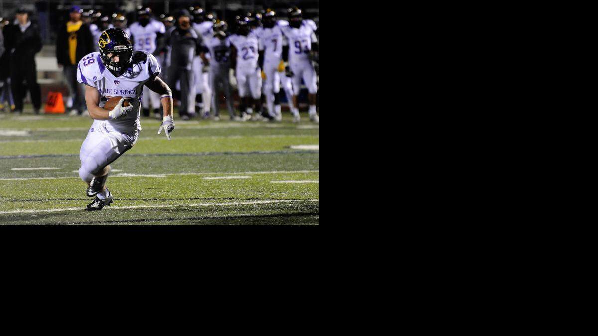 
Blue Springs tailback Cobi Bissell looked for running room last week against Lee's Summit West.
