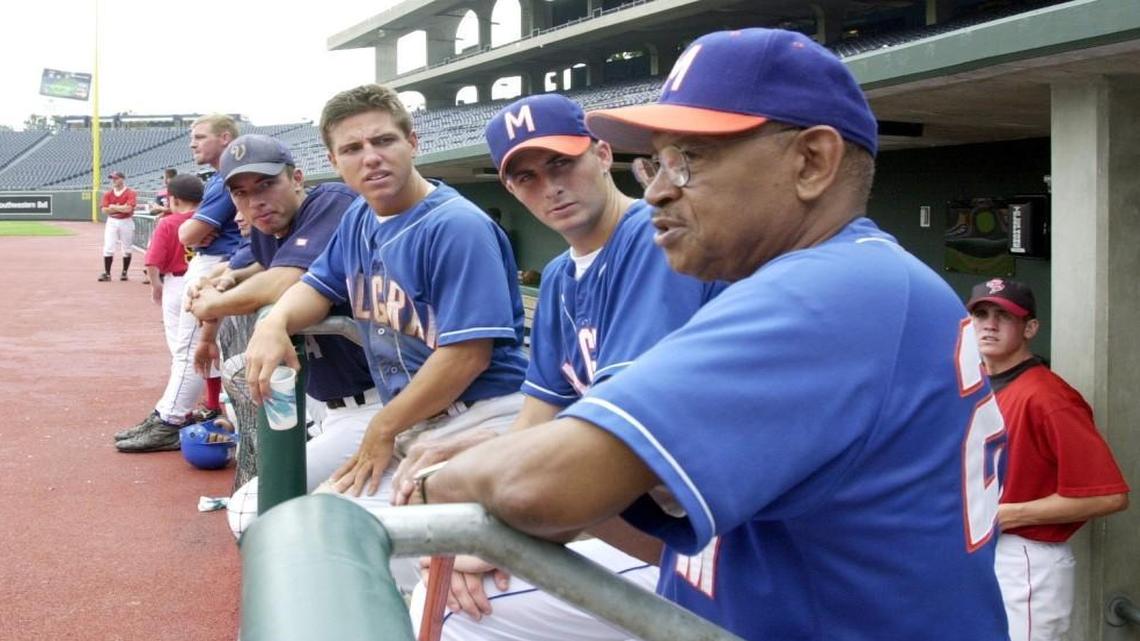 The late Don Motley, right, was a Ban Johnson League icon for many years, managing scores of young baseball players during the summer seasons in Kansas City.