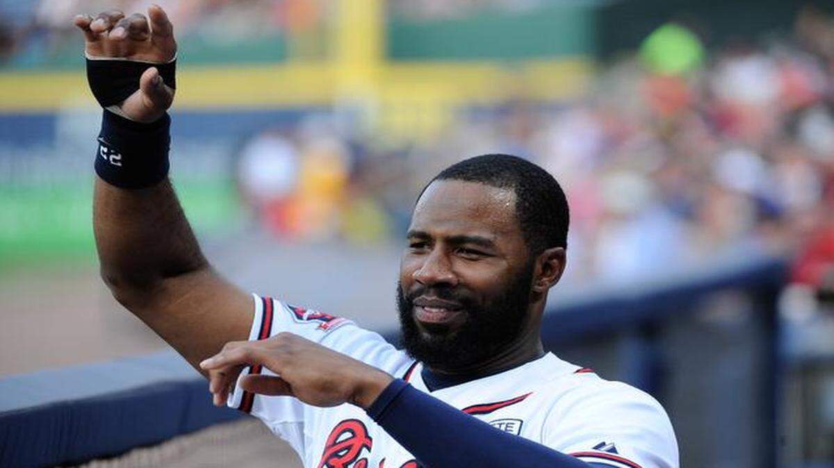 
Jason Heyward had batted .271 with 11 home runs and 58 RBIs for the Braves last season. 


