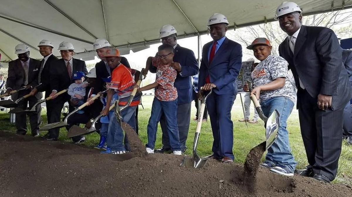Construction started last April on new ball fields for Kansas City’s Urban Youth Baseball Academy. Fundraising is now complete for a building on the site near 18th and Vine, and the project should be done late this fall.