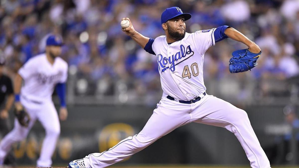 Kansas City Royals relief pitcher Kelvin Herrera is in his final arbitration-eligible season. He can become a free agent after 2018.