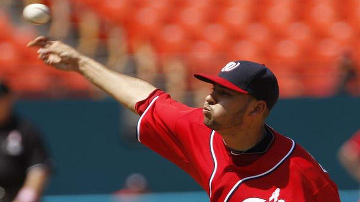 
New Royals right-hander Brian Broderick made 11 relief appearances for the Nationals in 2011.
