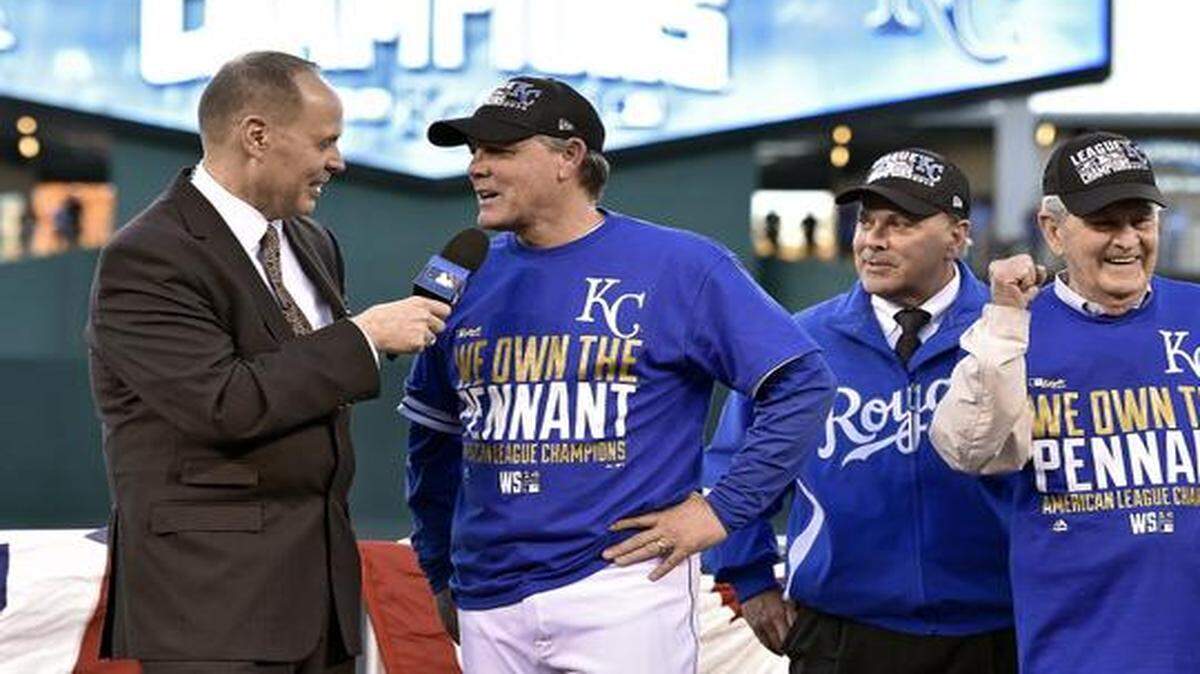 
Ned Yost got to celebrate taking his own team to the World Series after years of doing it as a coach with the Braves.


