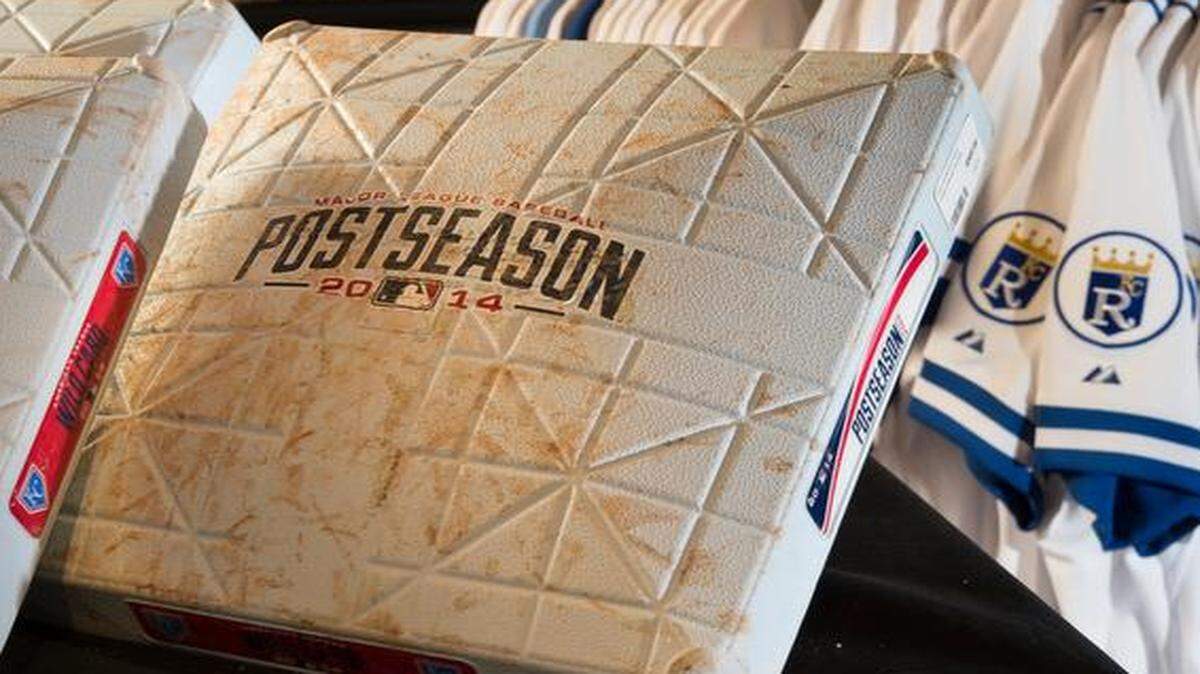 
Bases from the Royals Wild Card victory cost $500 at the Authentics Store at Kauffman Stadium.
