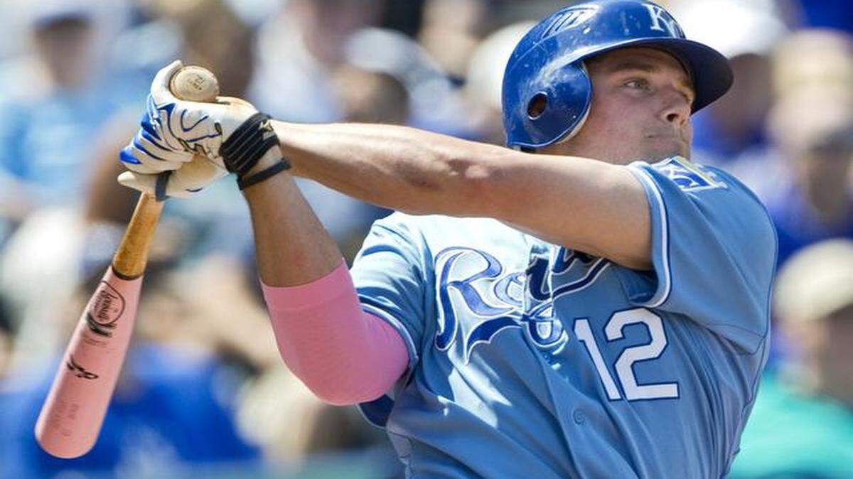 
In this 2011 photo, Mitch Maier had an RBI single that scored Eric Hosmer against Oakland.
