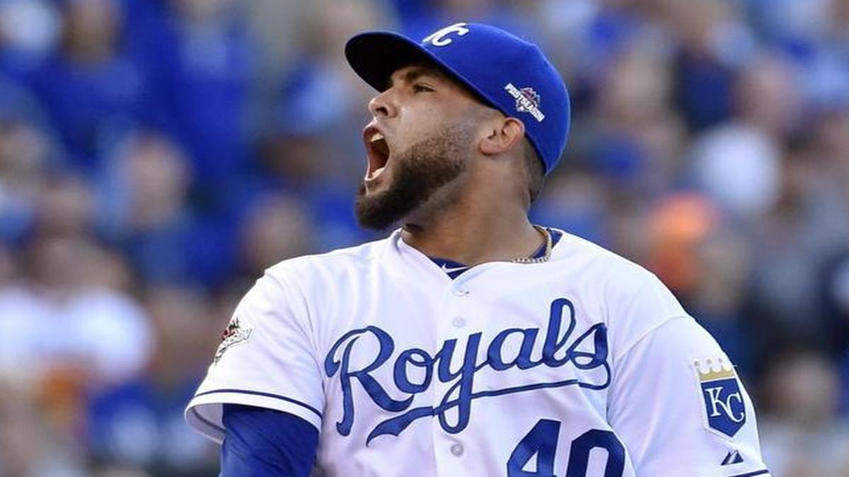 
Royals reliever Kelvin Herrera has been dominant in the postseason.
