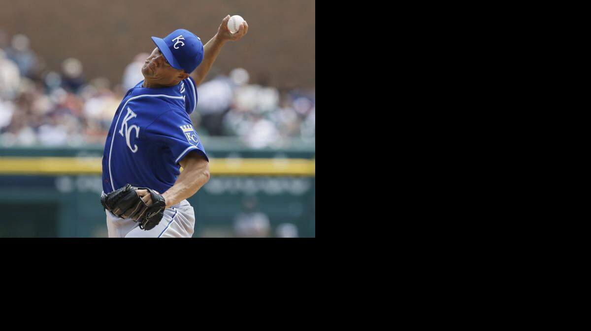 
Royals starting pitcher Jeremy Guthrie struck out nine against the Tigers on Wednesday in Detroit.
