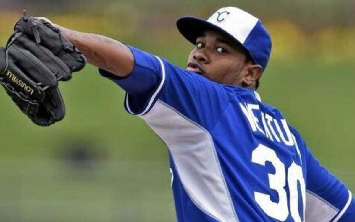 
Royals starter Yordano Ventura Ventura was sharp in his outing against the Padres on Wednesday in Surprise, Ariz.
