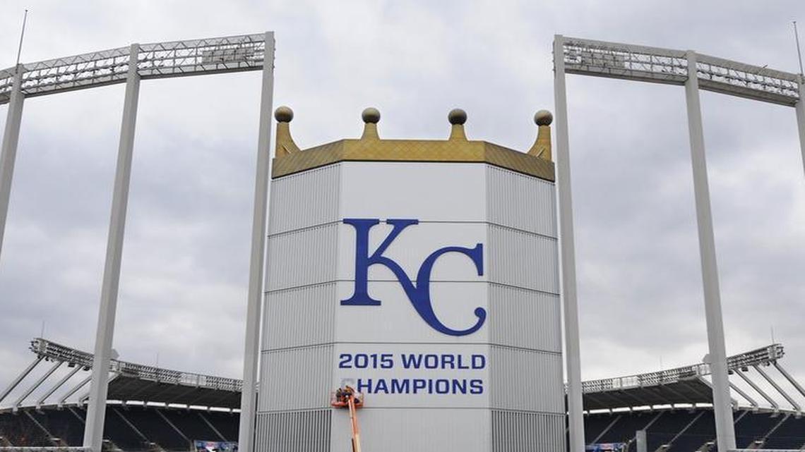 Anti-abortion group Vitae Foundation’s logo is shown on the Crown Vision scoreboard at Kauffman Stadium. Petitions with 50,000 signatures demand that the team cut ties with the group.