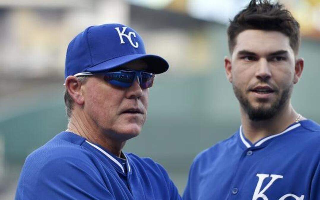 
Royals manager Ned Yost with Eric Hosmer 
